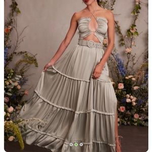 V Chapman Penelope Dress in Sage